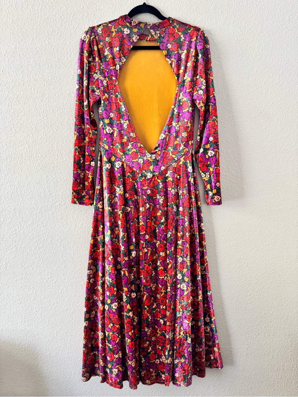 Free People Heartland Long Sleeve Crushed Velvet Dress Medium - Picture 4 of 9
